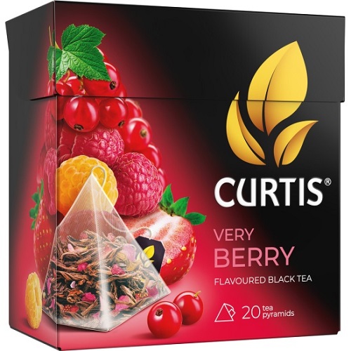 Curtis чай черный Very Berry, 20 пирамидок